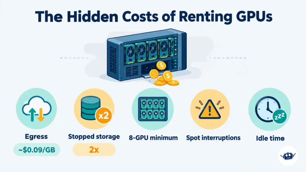 Infographic of hidden GPU rental costs