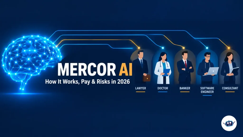 Mercor AI timeline infographic showing its 2023 founding, October 2025 Series C funding, March 2026 LiteLLM breach, and reported funding talks in July and August 2026.